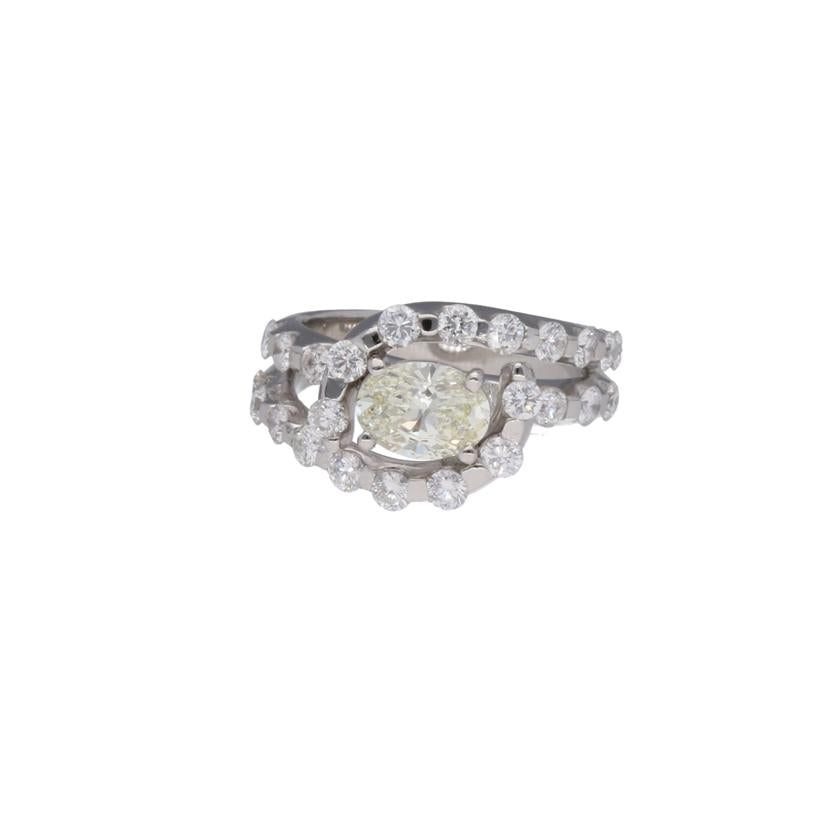 /◎ PT900ダイヤリング1.036/1.54ct//Aランク/75