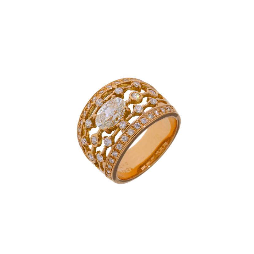 / ◎ K18ダイヤリング1.032/0.75ct//Aランク/75