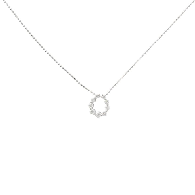 / K18WGダイヤネックレス0.35ct//Aランク/75