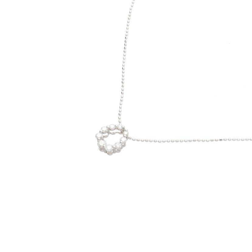 / K18WGダイヤネックレス0.35ct//Aランク/75