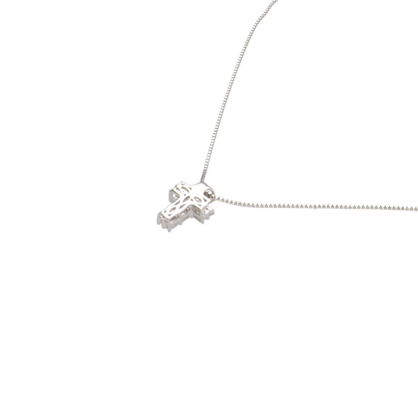 K18WG/PT850ダイヤネックレス0.50ct//Aランク/95