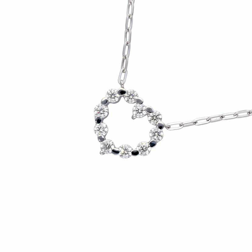 / K18WGダイヤネックレス1.00ct//Aランク/75