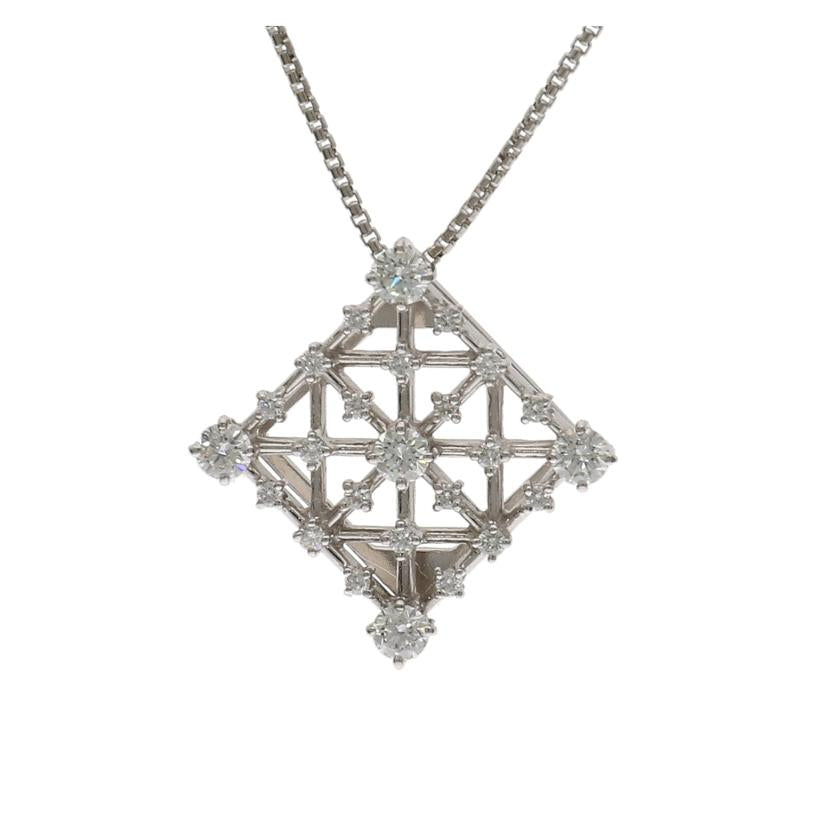 K18WGダイヤネックレス0.72ct//ABランク/75