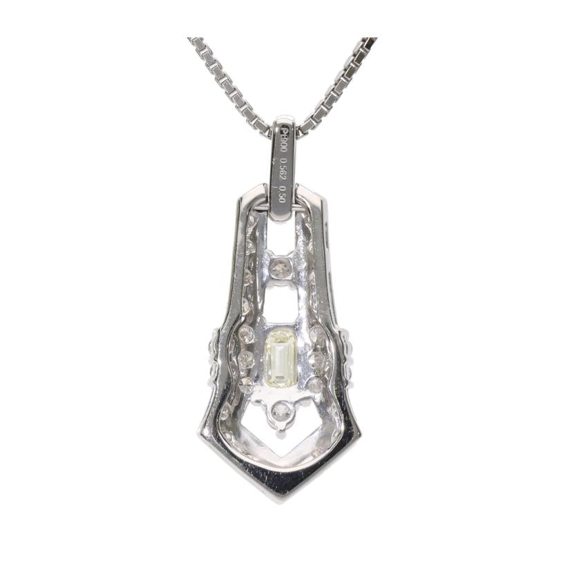 PT900/850ダイヤネックレス0.562/0.50ct//ABランク/75