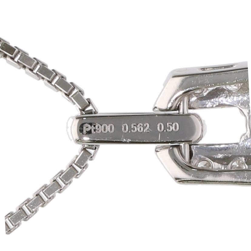 PT900/850ダイヤネックレス0.562/0.50ct//ABランク/75