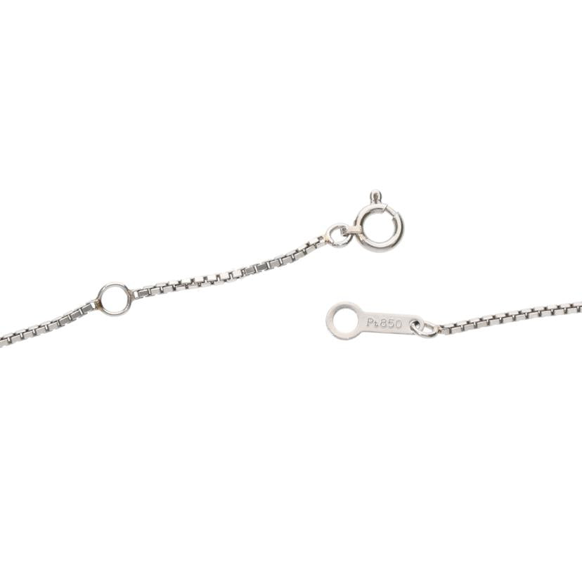 PT900/850ダイヤネックレス0.562/0.50ct//ABランク/75