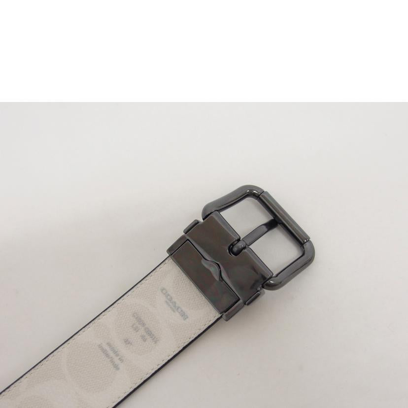 COACH コーチ レザーベルト /シグネチャー/リバーシブルベルト/ライトグレー/C1509//QBS**/Aランク/04