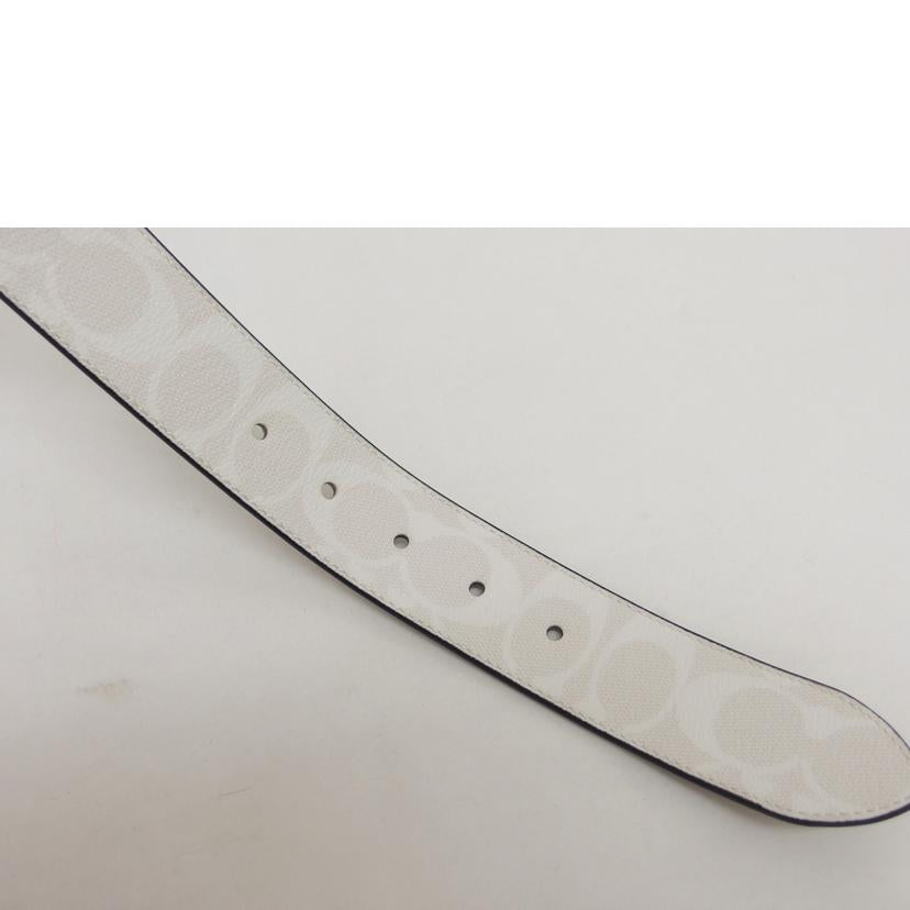 COACH コーチ レザーベルト /シグネチャー/リバーシブルベルト/ライトグレー/C1509//QBS**/Aランク/04