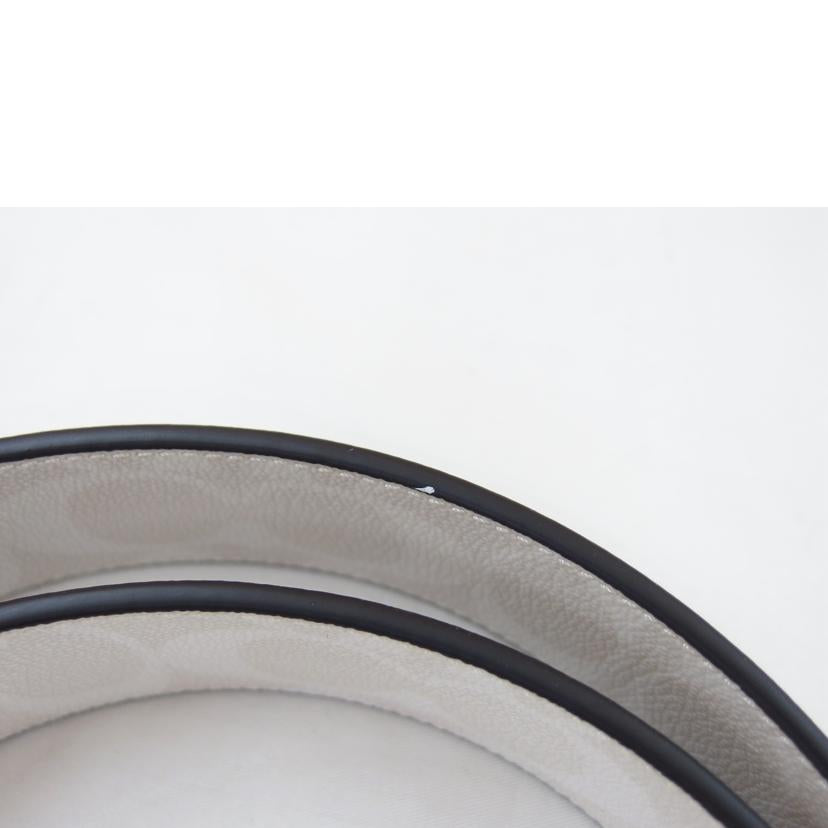 COACH コーチ レザーベルト /シグネチャー/リバーシブルベルト/ライトグレー/C1509//QBS**/Aランク/04