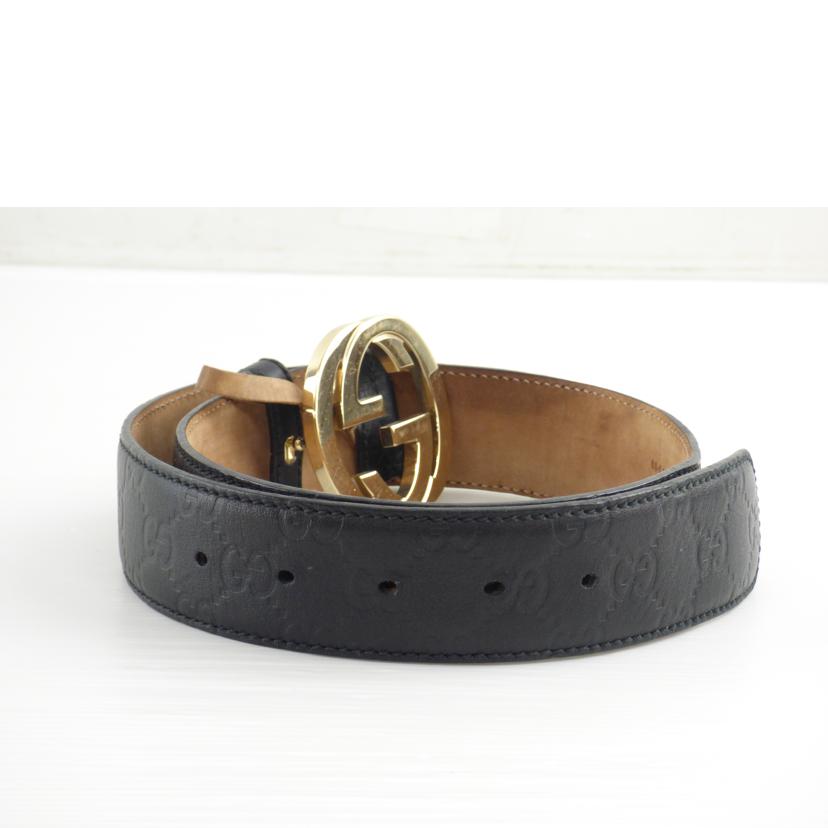 GUCCI グッチ/シマレザーベルト/114976.480199//75.**/Bランク/64