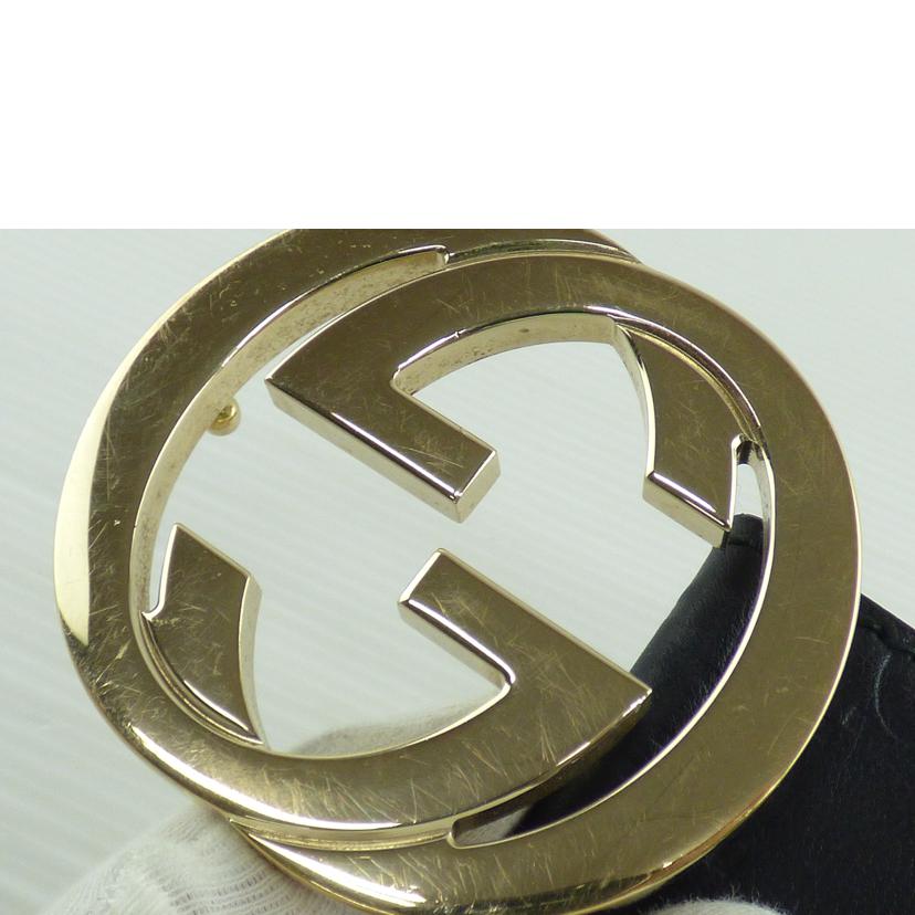 GUCCI グッチ/シマレザーベルト/114976.480199//75.**/Bランク/64