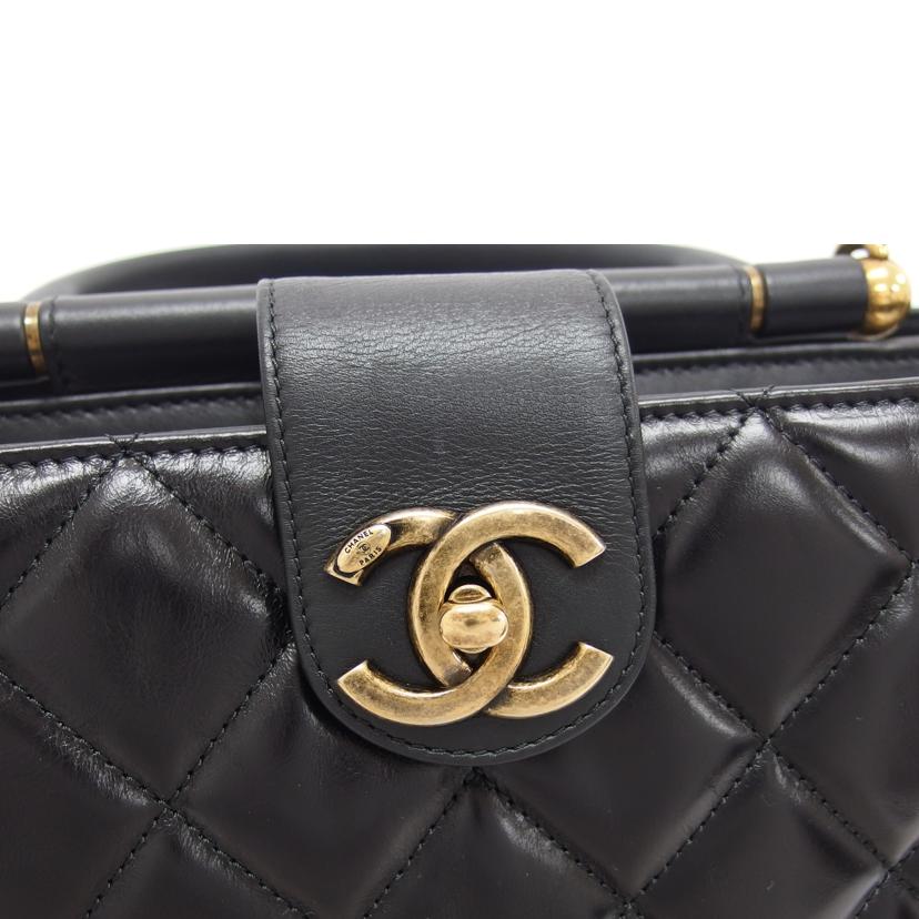 CHANEL シャネル/マトラッセ/レザー2WAYチェーンショルダーバッグ/ブラック//23079924/Aランク/04