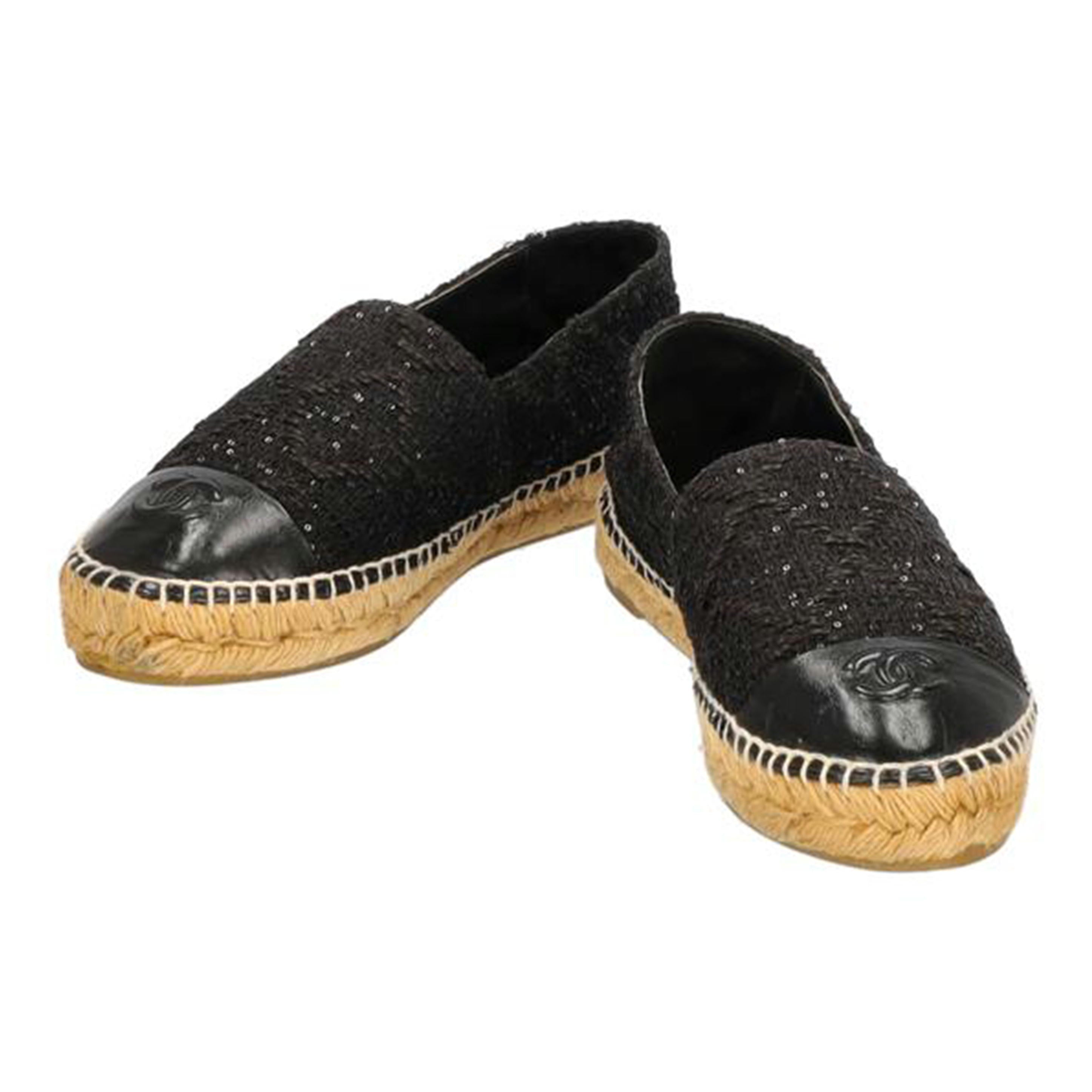 CHANEL シャネル/ココマーク/スパンコールエスパドリーユ/G30898//Bランク/75