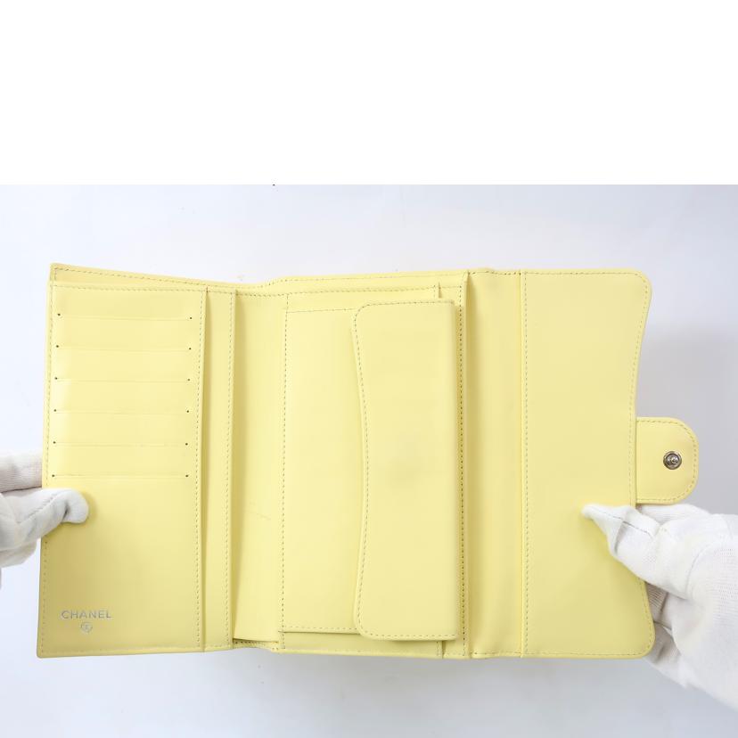 CHANEL シャネル/エナメル三つ折り財布 イエロー//203*****/Bランク/65