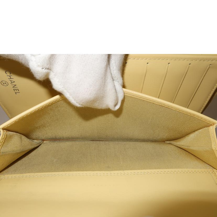 CHANEL シャネル/エナメル三つ折り財布 イエロー//203*****/Bランク/65