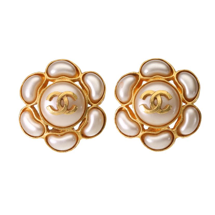 CHANEL シャネル/フェイクパールイヤリング/ゴールド//Bランク/75