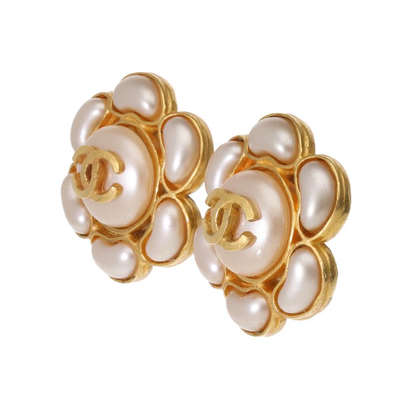 CHANEL シャネル/フェイクパールイヤリング/ゴールド//Bランク/75