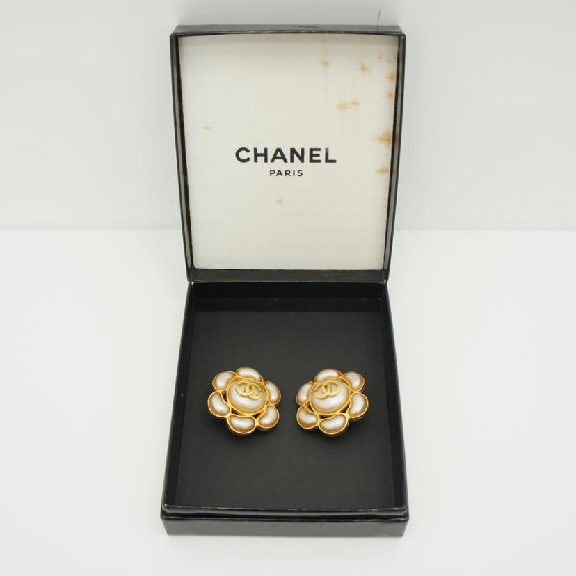 CHANEL シャネル/フェイクパールイヤリング/ゴールド//Bランク/75
