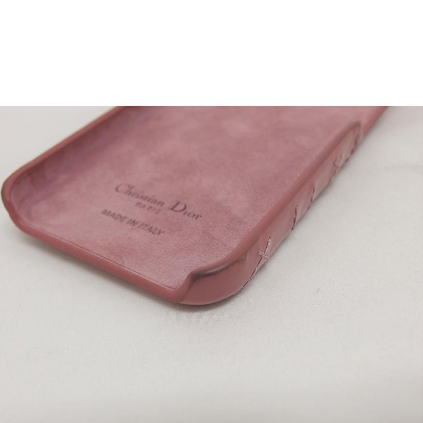 Dior ディオール パテントレザー カナージュ/iphone 13 Pro/スマホケース/ピンク//ABランク/04