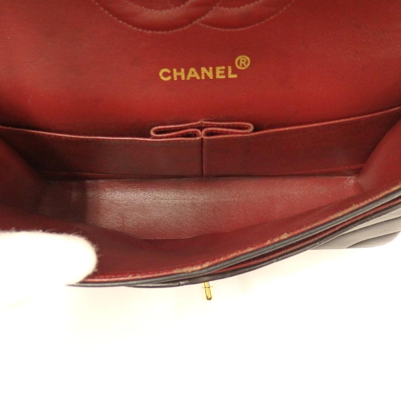 CHANEL シャネル/ラムスキンWフラップVステッチチェーンショルダー//2300048/Bランク/77