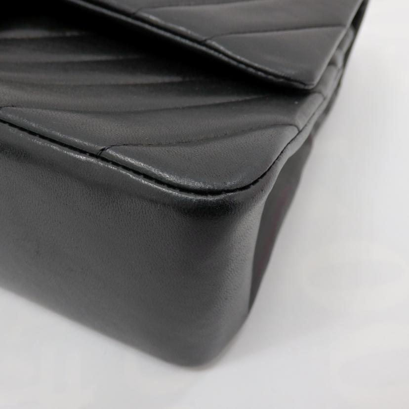 CHANEL シャネル/ラムスキンWフラップVステッチチェーンショルダー//2300048/Bランク/77