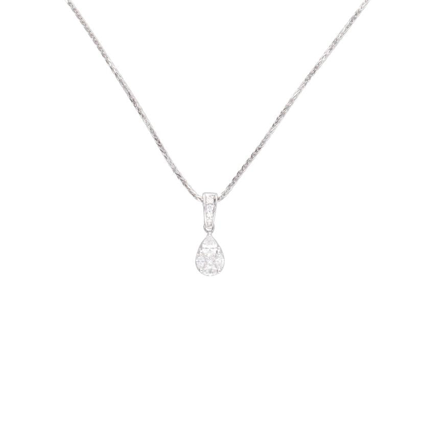 / K18WGダイヤネックレス0.47ct//Aランク/75