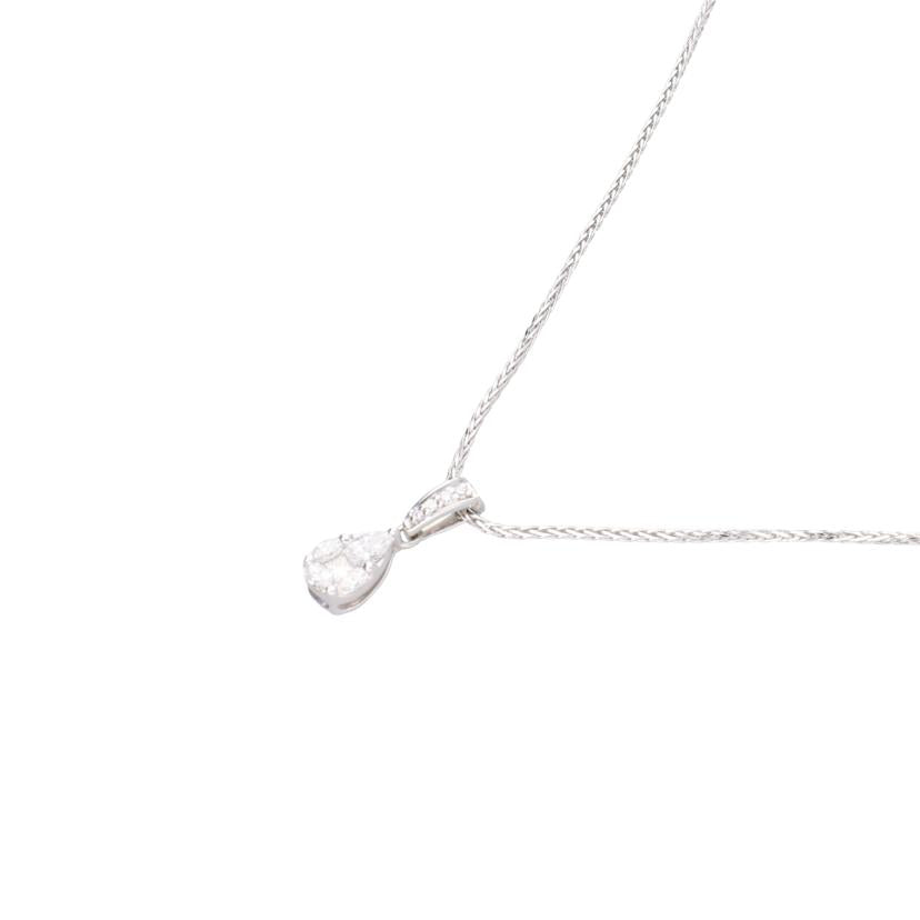 / K18WGダイヤネックレス0.47ct//Aランク/75