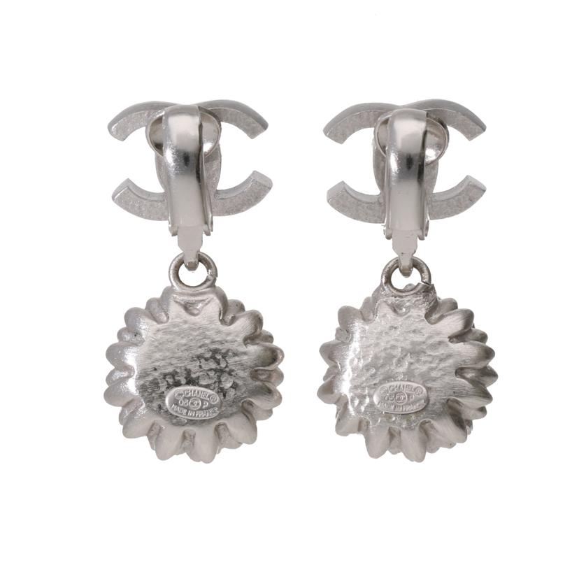 CHANEL シャネル/ココマークフェイクパールイヤリング/シルバー//ABランク/75