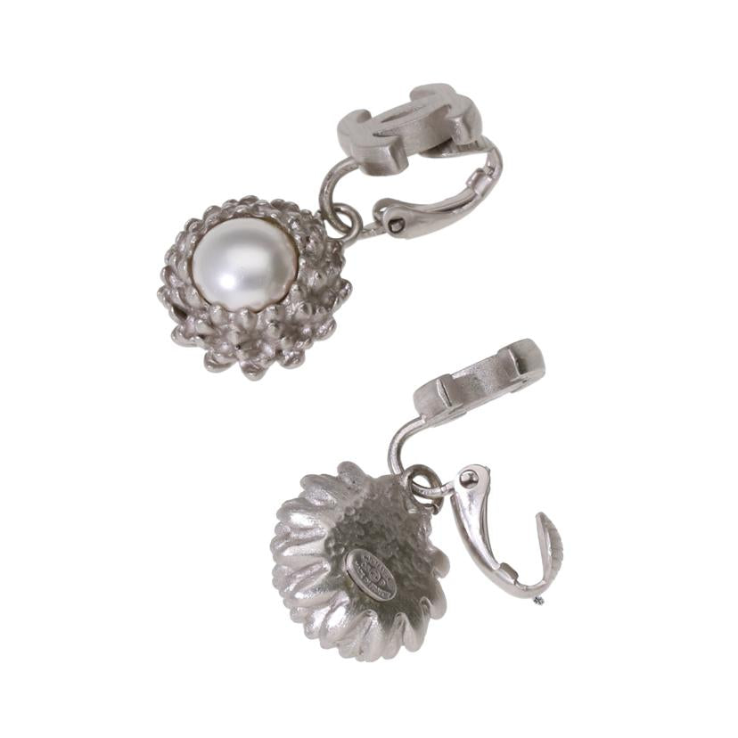 CHANEL シャネル/ココマークフェイクパールイヤリング/シルバー//ABランク/75