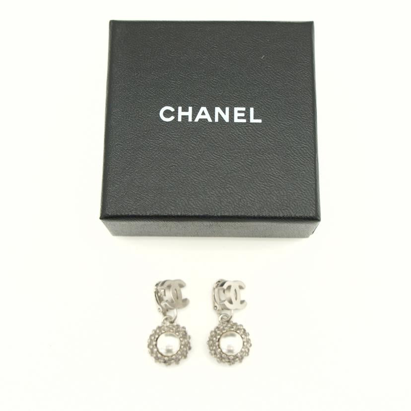 CHANEL シャネル/ココマークフェイクパールイヤリング/シルバー//ABランク/75