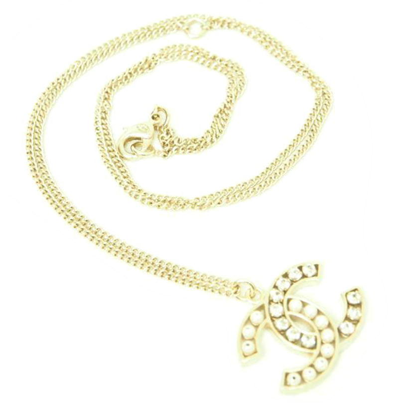 CHANEL シャネル/ココマーク/パール×ラインストーン/ネックレス/A85335//B15/Bランク/78