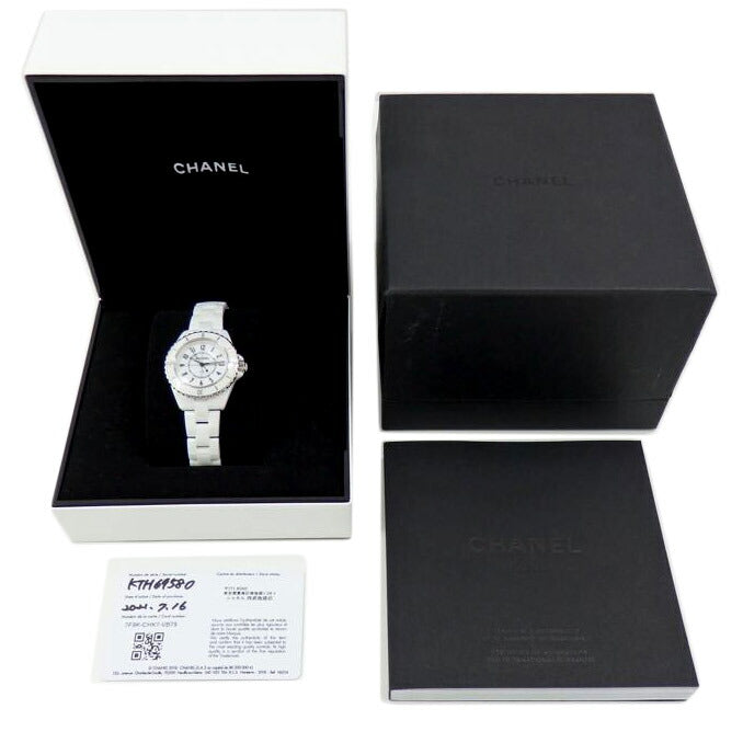 CHANEL シャネル/J12/ホワイトセラミック/クォーツ/H5696//KTH69580/Aランク/77