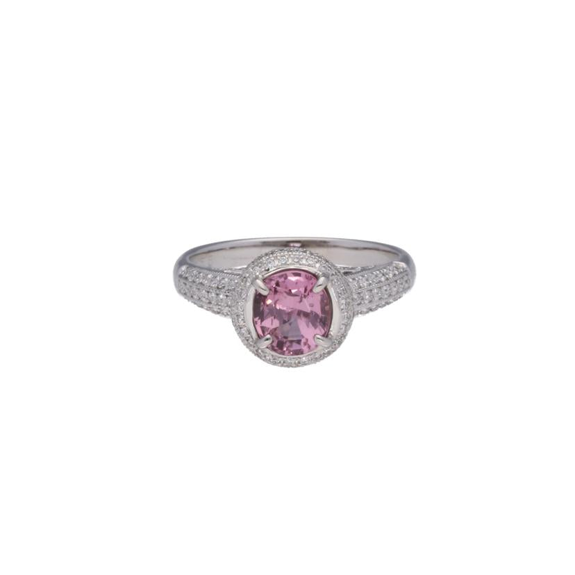 / ◎ K18WGスピネルダイヤリング1.05/D0.55ct//Aランク/75