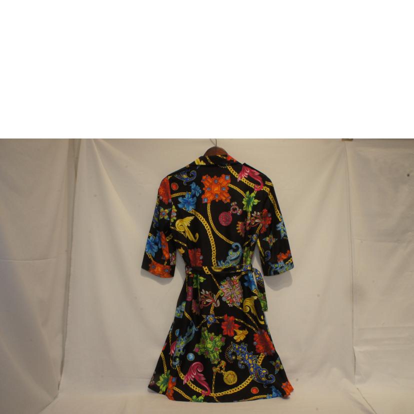 VERSACE ヴェルサーチ/総柄シャツワンピシルク100%//Aランク/92