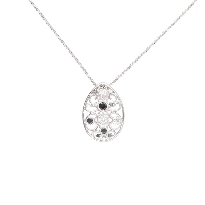 / K18WGダイヤネックレス0.30/0.42ct//Aランク/75