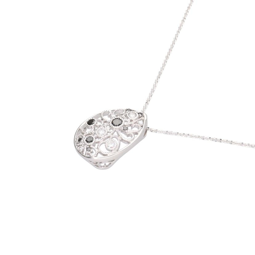 / K18WGダイヤネックレス0.30/0.42ct//Aランク/75