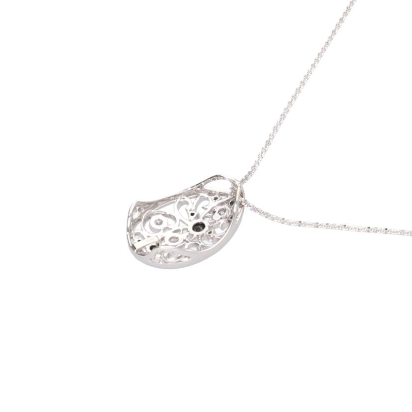 / K18WGダイヤネックレス0.30/0.42ct//Aランク/75