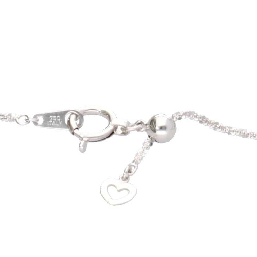 / K18WGダイヤネックレス0.30/0.42ct//Aランク/75