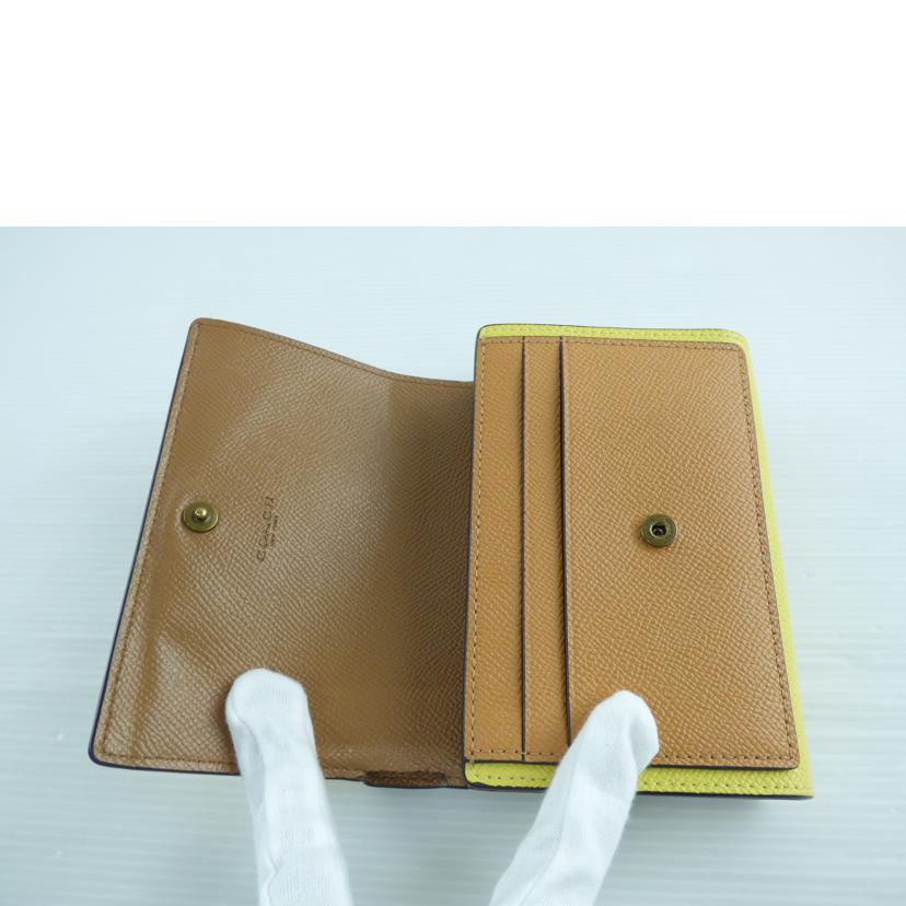 COACH コーチ/カラーブロックミディアムフラップウォレット/86091//L20**/ABランク/64