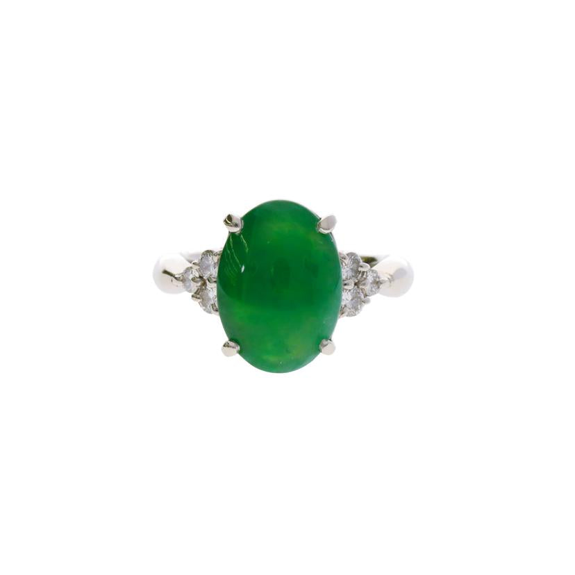 / Pt900翡翠 ダイヤリング0.264ct//Aランク/75