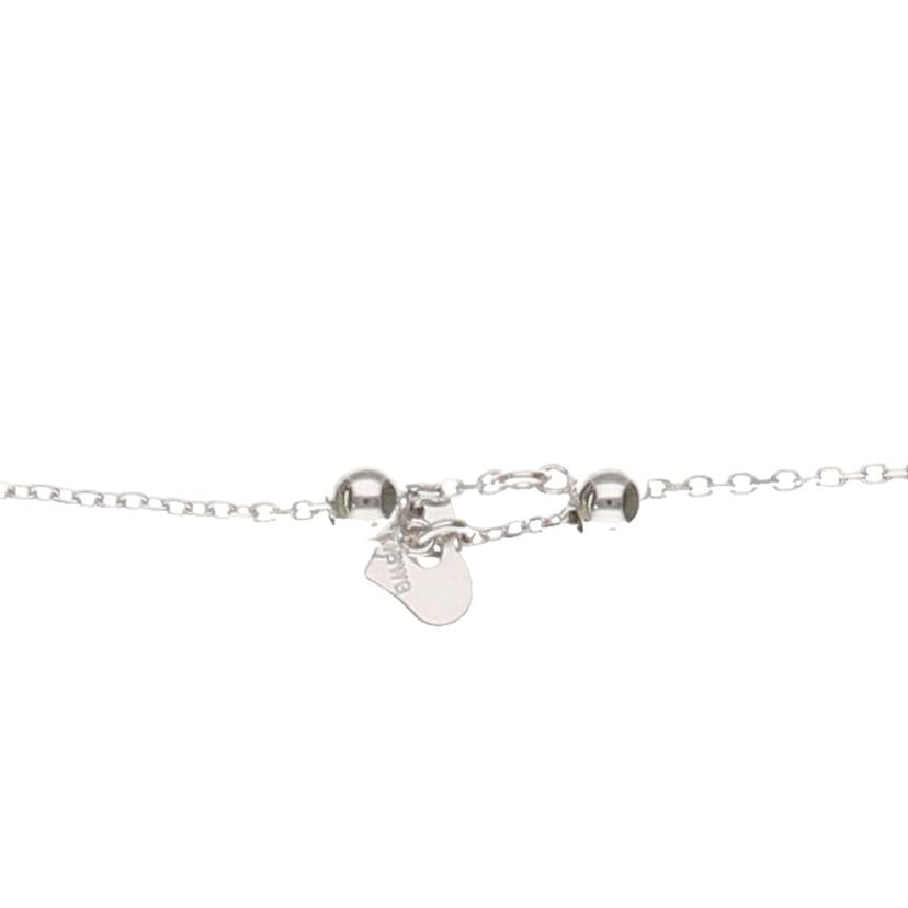 / K18WGパールダイヤネックレス0.21ct//Aランク/75