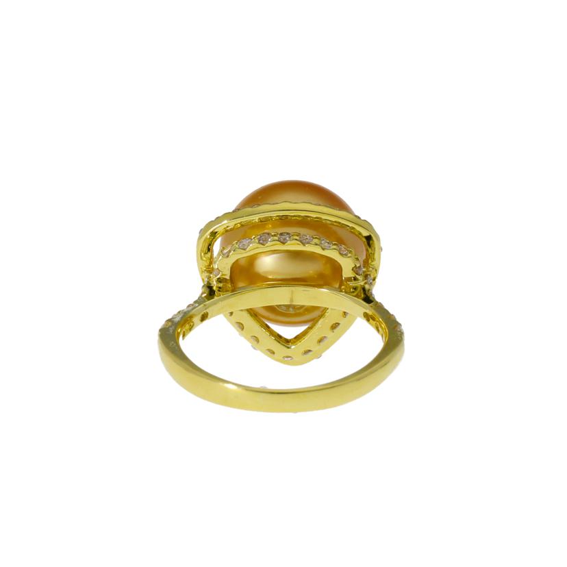 K18パールダイヤリング13.1㎜ 0.89ct//Aランク/75