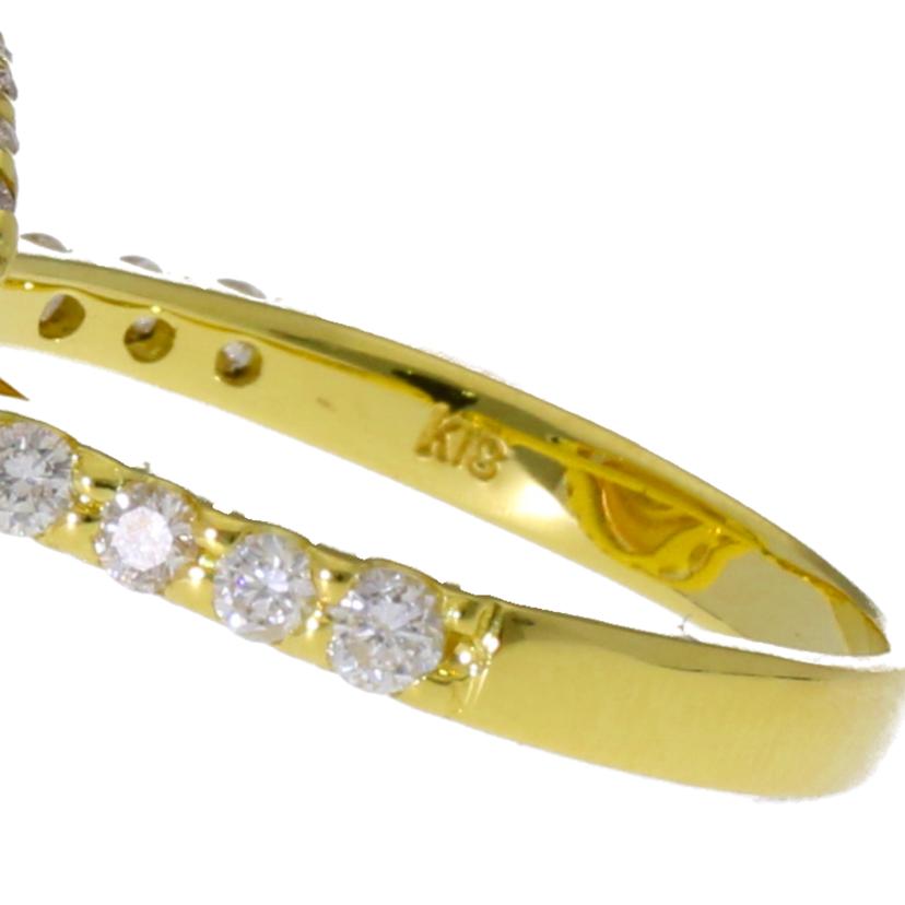 K18パールダイヤリング13.1㎜ 0.89ct//Aランク/75