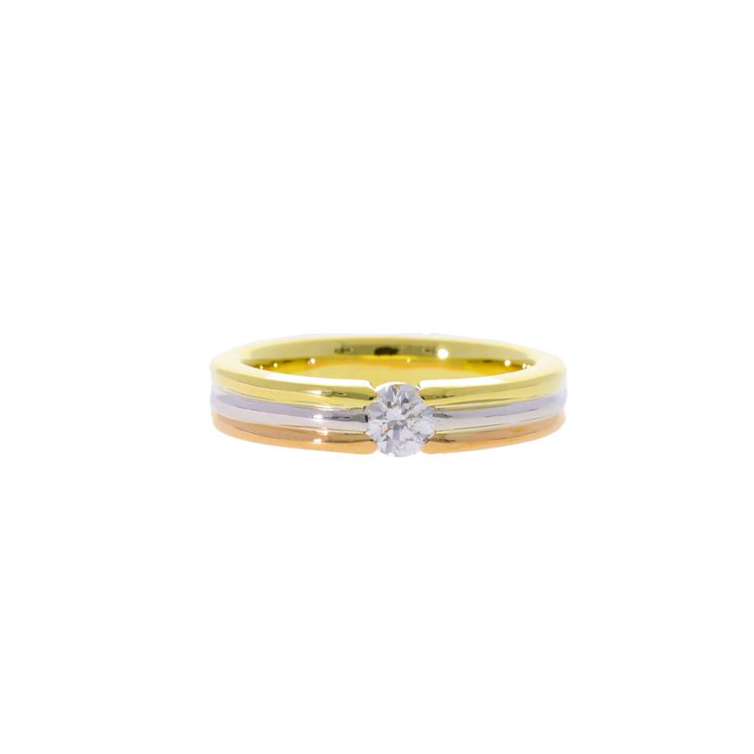 / ◎K18/Pt900ダイヤリング0.305ct//Aランク/75