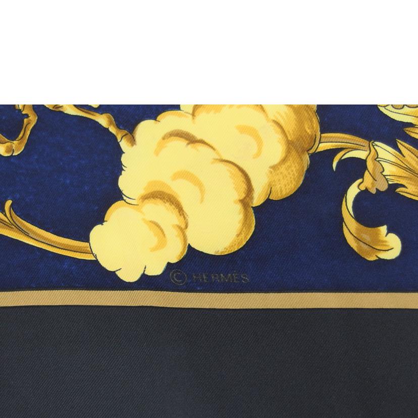 HERMES エルメス COSMOS 馬柄 ペガサス 大判/カレ90シルクスカーフ/コスモス宇宙観//ABランク/04