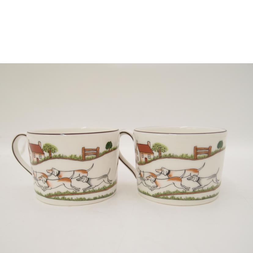 ウェッジウッド/ウェッジウッド ペアカップ&ソーサー ハンティングシーン//SAランク/69