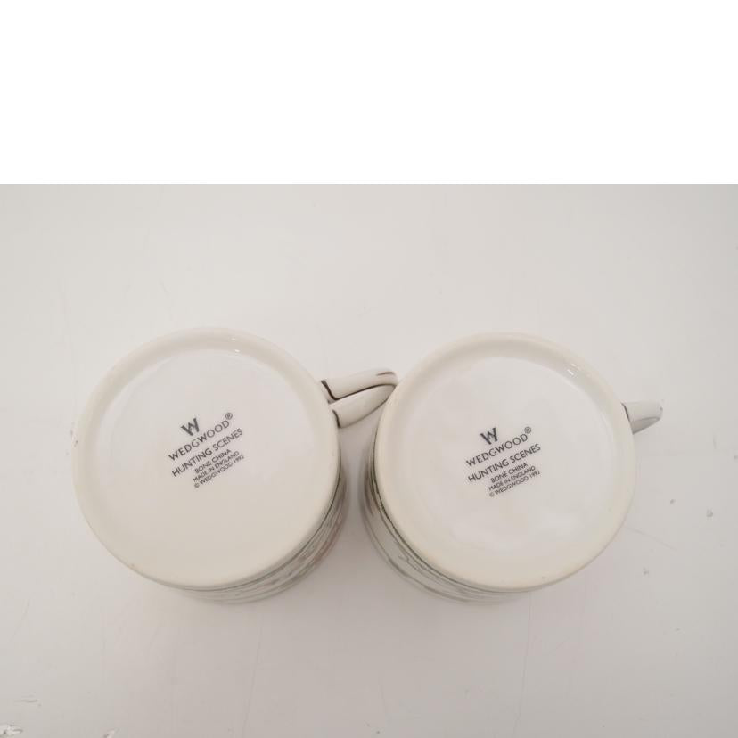 ウェッジウッド/ウェッジウッド ペアカップ&ソーサー ハンティングシーン//SAランク/69