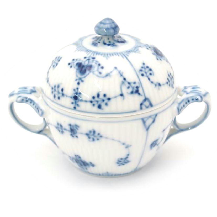 ロイヤルコペンハーゲン/ロイヤルコペンハーゲン ブルーフルーテッド シュガーポット//SAランク/69