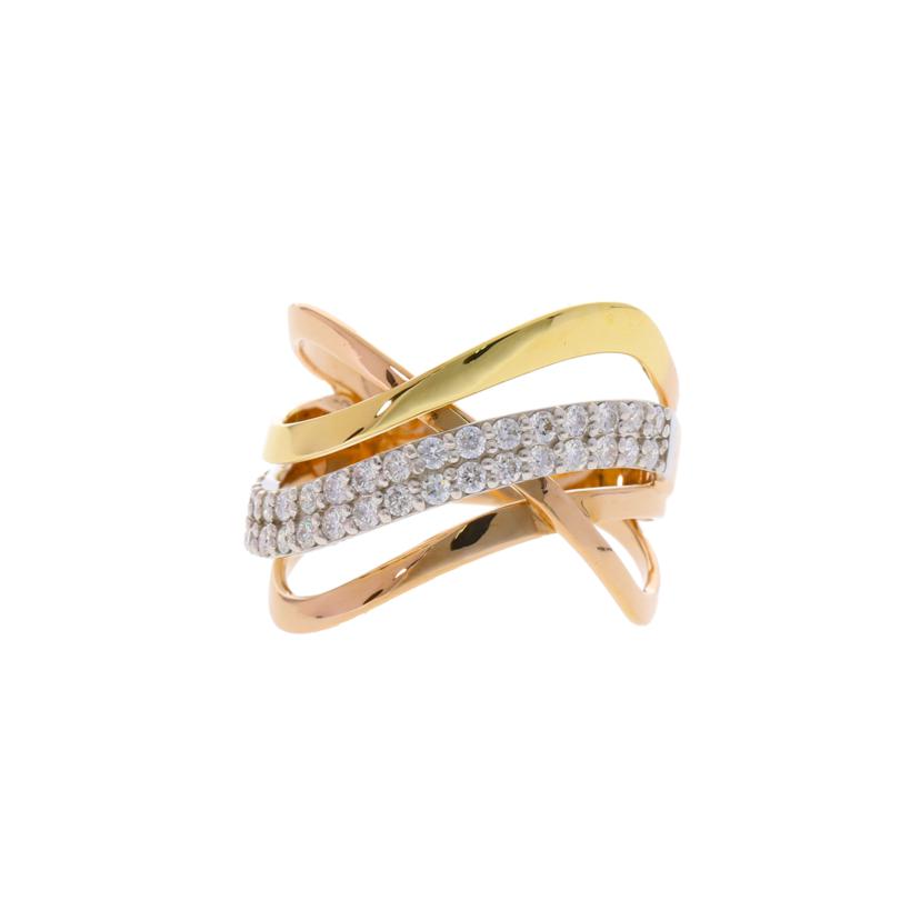 / K18/Pt900ダイヤリング0.50ct//Aランク/75