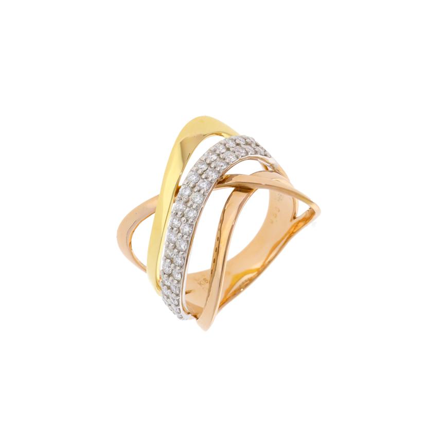 / K18/Pt900ダイヤリング0.50ct//Aランク/75